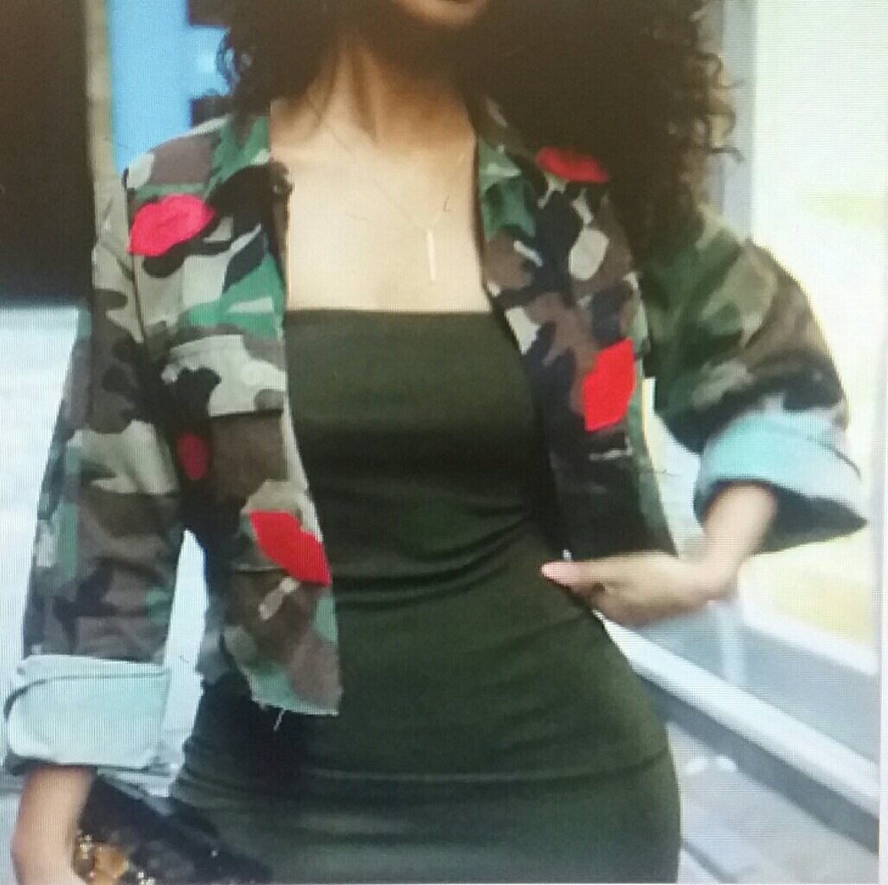 Half camouflage top